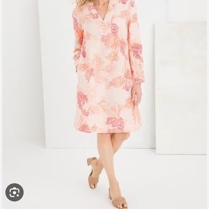 Chico’s 100% linen coral dress. Size 3